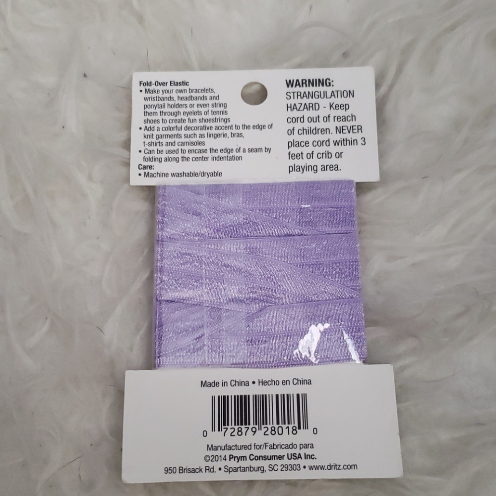 NWT Lilac Fold Over Elastic - Picture 2 of 2